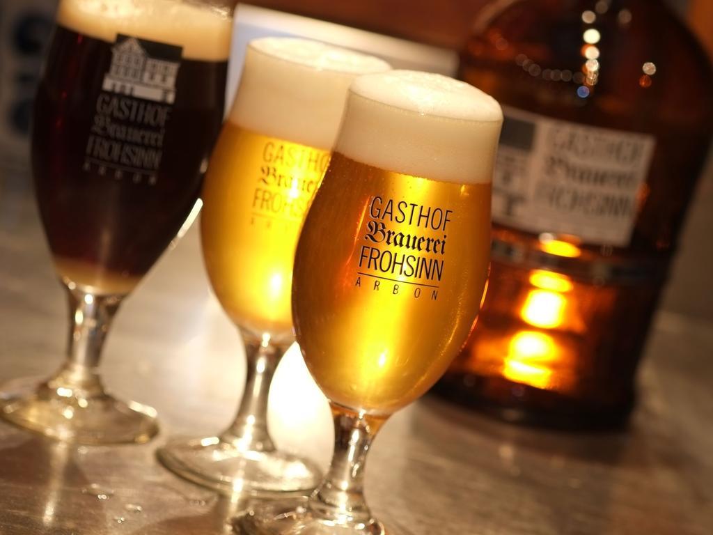 Hotel Brauerei Frohsinn アルボン エクステリア 写真